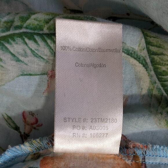 Hale Bob off-the shoulder cotton voile Orchid Top, estimate size Large - Picture 6 of 8